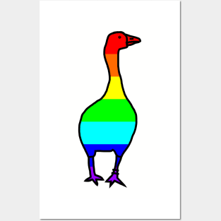 Rainbow Goose Posters and Art